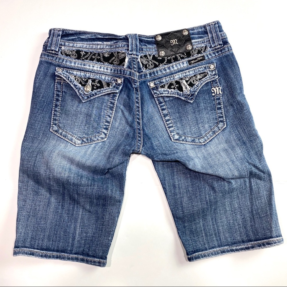 Miss Me Bermuda blue jean shorts